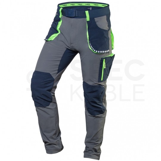 Długie spodnie monterskie PREMIUM 4 Way Stretch robocze z paskiem rozmiar L/52 NEO 81-231-L