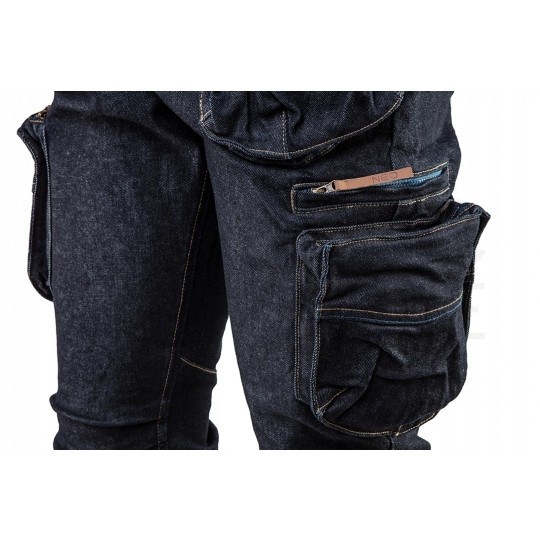 Długie spodnie monterskie, robocze 5-kieszeniowe DENIM jeansowe rozmiar XL/54 NEO 81-229-XL