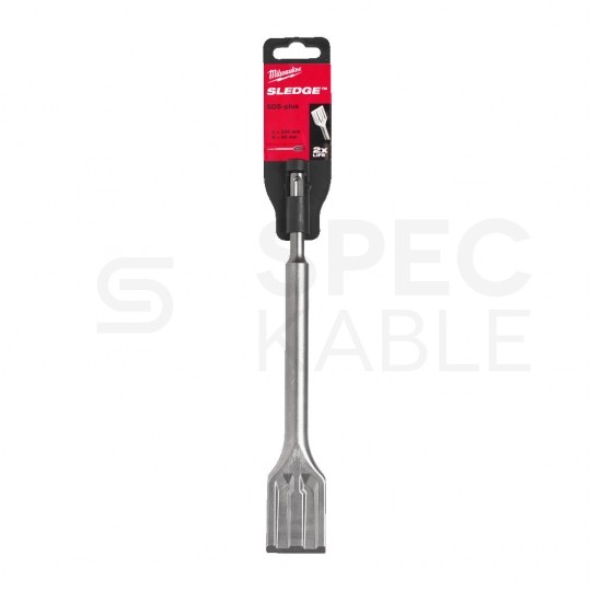 Dłuto SDS-Plus do betonu 40x250mm samoostrzące szerokie z uchwytem SDS+ MILWAUKEE do płytek, betonu, kamienia, cegły itp.