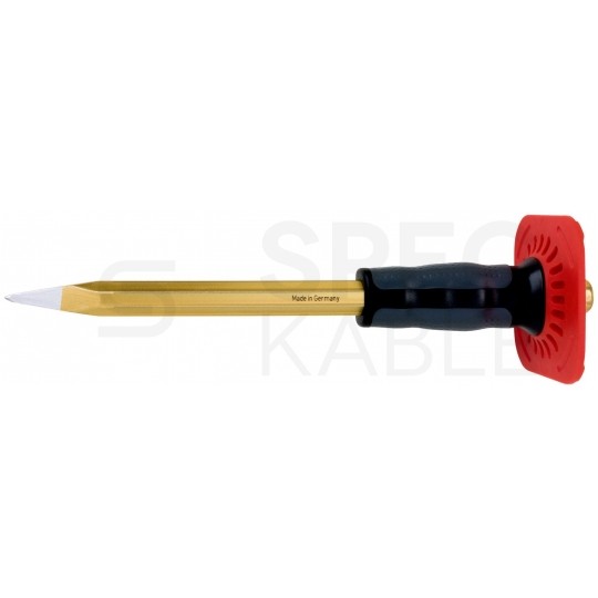 Dłuto spiczaste 18x300mm z osłoną do ochrony dłoni 2K RENNSTEIG