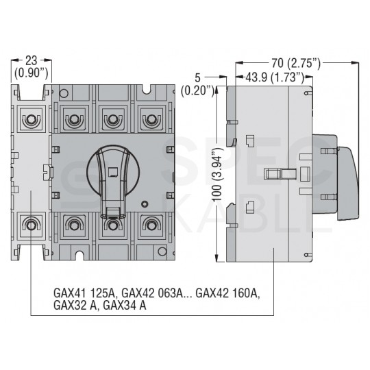Dodatkowe Czwarte pole 63A do rozłącznika izolacyjnego GA063A LOVATO