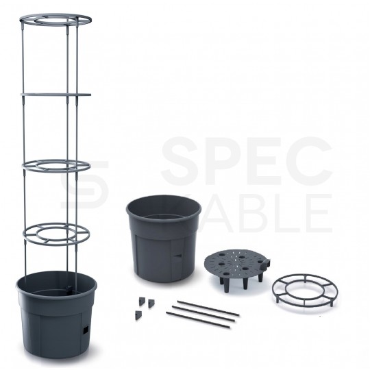 Doniczka do uprawy pomidorów 28L antracytowa Tomato Grower śred. 392mm Prosperplast