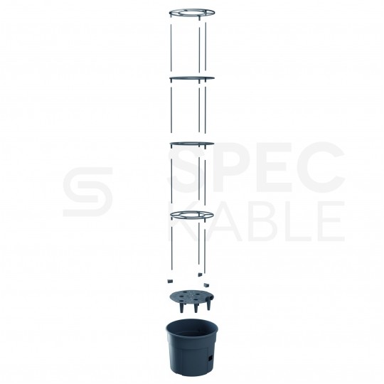 Doniczka do uprawy pomidorów 28L antracytowa Tomato Grower śred. 392mm Prosperplast