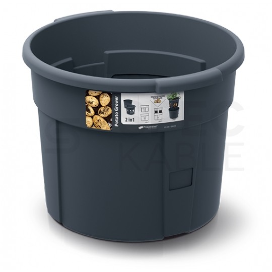Doniczka do uprawy ziemniaków 12L antracytowa Potato Grower śred. 295mm Prosperplast