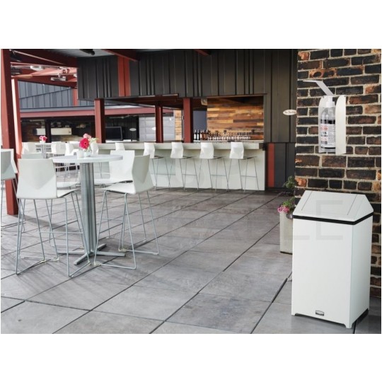 Dozownik łokciowy do płynów, żeli i mydła ze stali nierdzewnej