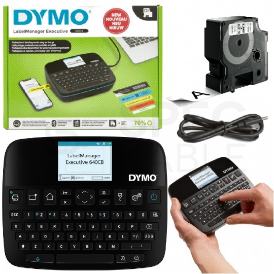 Drukarka etykiet DYMO LabelManager 640CB dla biura, domu, instalatora (LM 640) [2197370] + taśma DYMO D1 24mm