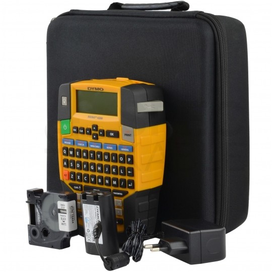 Drukarka etykiet DYMO Rhino 4200 dla elektryka, instalatora, przemysłu [1852995] w zestawie z walizką + taśma DYMO IND 12mm