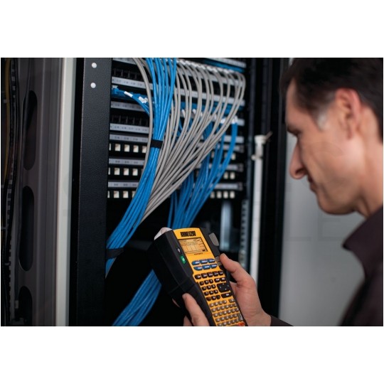 Drukarka etykiet DYMO Rhino 4200 dla elektryka, instalatora, przemysłu [s0955990] + taśma DYMO IND 12mm