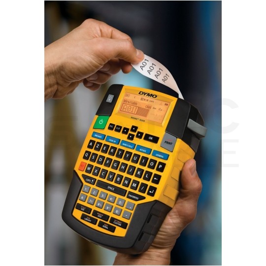 Drukarka etykiet DYMO Rhino 4200 dla elektryka, instalatora, przemysłu [s0955990] + taśma DYMO IND 12mm