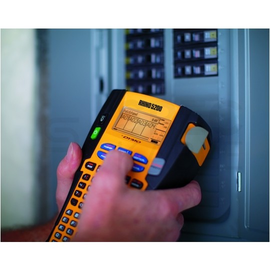 Drukarka etykiet DYMO Rhino 5200 dla elektryka, instalatora, przemysłu [s0841400] w zestawie z walizką + 2 taśmy DYMO IND