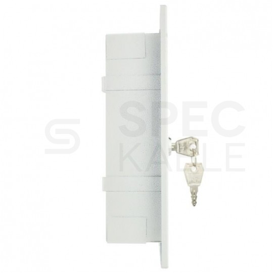 Drzwiczki rewizyjne 15x15 metalowe białe 150x150mm, z zamkiem