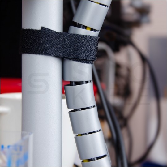 Elastyczny organizer biurkowy typu CABLEZIP maskownica do kabli i przewodów 2m 30mm szary NEKU