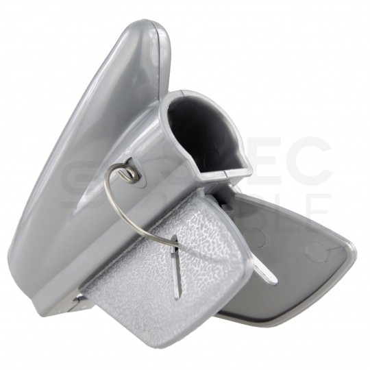 Elastyczny organizer biurkowy typu CABLEZIP maskownica do kabli i przewodów 2m 30mm szary NEKU