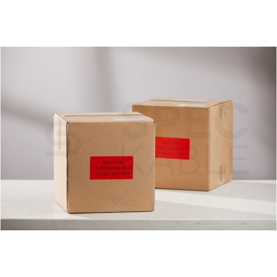 Etykiety adresowe DYMO LW 54x101mm czerwone papierowe [2133399] ORYGINALNE 1 rolka x 220szt.