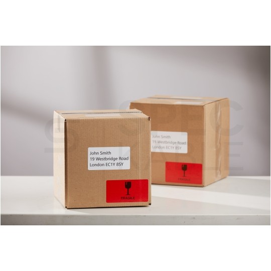 Etykiety adresowe DYMO LW 54x101mm czerwone papierowe [2133399] ORYGINALNE 1 rolka x 220szt.