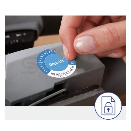 Etykiety tabliczki inspekcyjne okrągłe śred. 30,0mm białe poliestrowe do ręcznego opisu (240 etykiet na 10 arkuszach NoPeel) AVERY Zweckform L7802-10