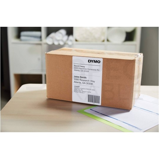 Etykiety wysyłkowe kurierskie DYMO LW 104x159mm białe papierowe [S0904980] ORYGINALNE 1 rolka x 220szt.