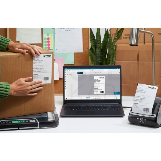 Etykiety wysyłkowe kurierskie DYMO LW 104x159mm białe papierowe [S0904980] ORYGINALNE 1 rolka x 220szt.