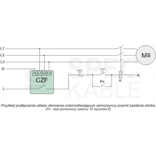 F&F Czujnik kolejności i zaniku fazy z regulowanym progiem asymetrii napięciowej CKF-317