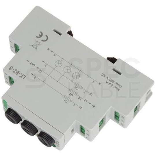 F&F Lampka modułowa sygnalizacyjna (kontrolna) LED 3-kolorowa 3-fazowa 230V AC z zabezpieczeniem