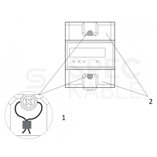 F&F Licznik zużycia energii elektrycznej MID 3-fazowy 5/80A 4-modułowy z wyświetlaczem LCD WZE-3
