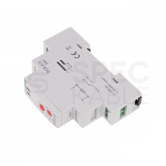 F&F Przekaźnik czasowy (0,1s - 576h) 230V 10A z opóźnionym zadziałaniem 1-modułowy PCR-513