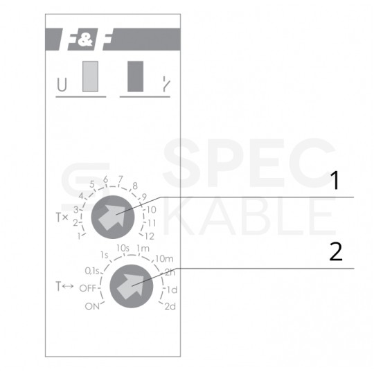 F&F Przekaźnik czasowy (0,1s - 576h) 230V 10A z opóźnionym zadziałaniem 1-modułowy PCR-513