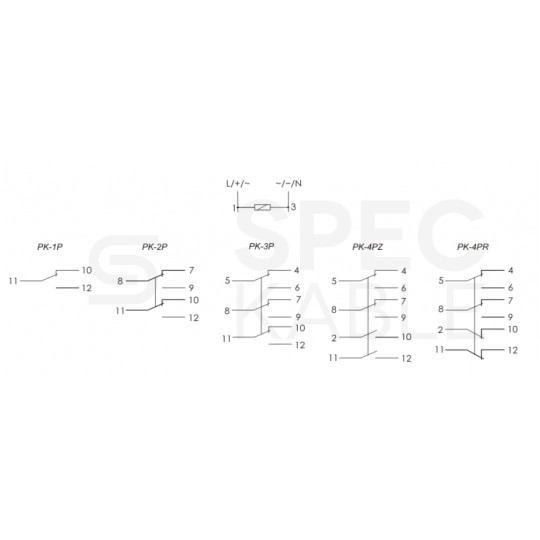 F&F Przekaźnik elektromagnetyczny modułowy PK-1P 12V 16A na szynę DIN TH35
