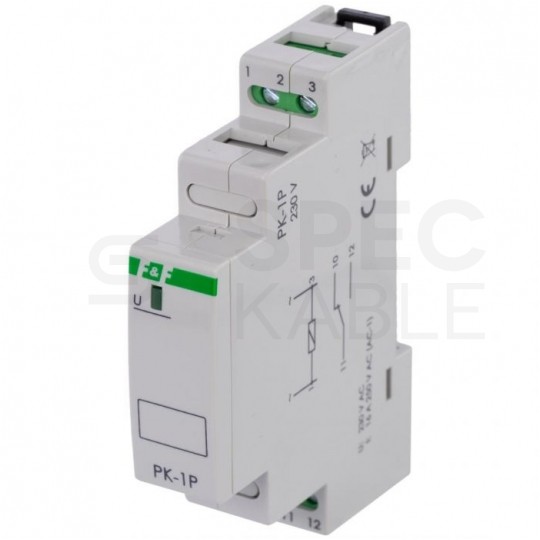 F&F Przekaźnik elektromagnetyczny modułowy PK-1P 230V 16A na szynę DIN TH35