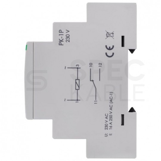 F&F Przekaźnik elektromagnetyczny modułowy PK-1P 230V 16A na szynę DIN TH35