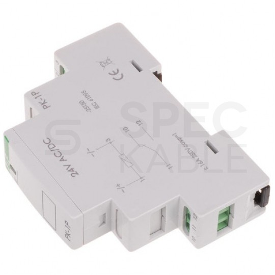 F&F Przekaźnik elektromagnetyczny modułowy PK-1P 24V 16A na szynę DIN TH35