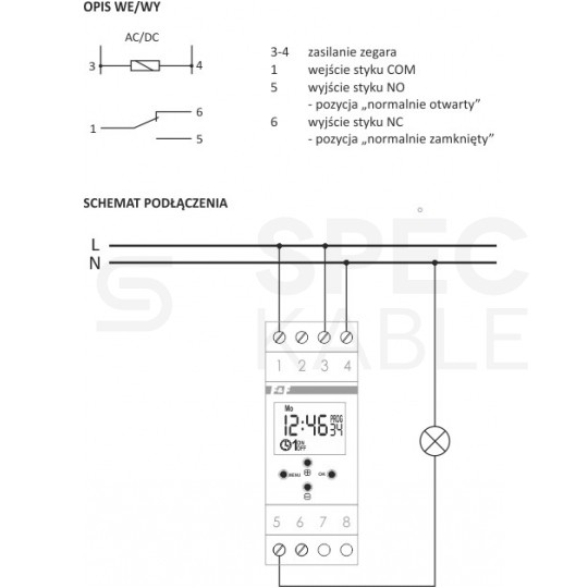 F&F Zegar astronomiczny programowalny jednokanałowy PCZ-525