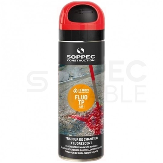 Farba geodezyjna do znakowania czerwona 500ml spray SOPPEC Fluo T.P.