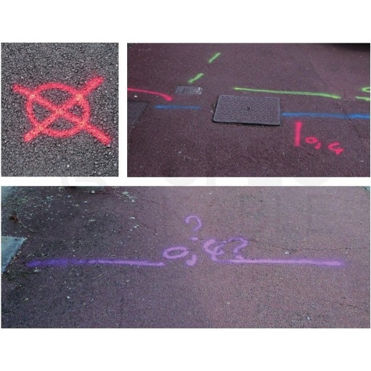 Farba geodezyjna do znakowania pomarańczowa 500ml spray 12 sztuk SOPPEC Fluo T.P.