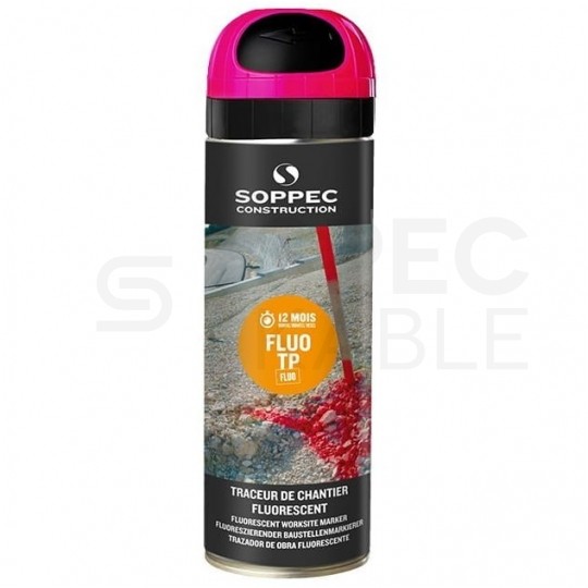 Farba geodezyjna do znakowania różowa 500ml spray 12 sztuk SOPPEC Fluo T.P.