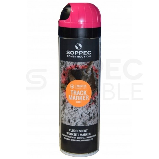 Farba geodezyjna do znakowania różowa 500ml spray 12 sztuk SOPPEC Track Marker