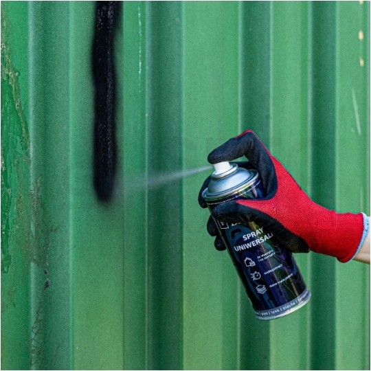 Farba uniwersalna w sprayu czarna matowa 400ml BAUHUS