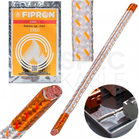 FIPRON Sznur gaszący CORD Type 1, linka PPOŻ przeciwpożarowa 5m (do 500L) model C-01-050-100