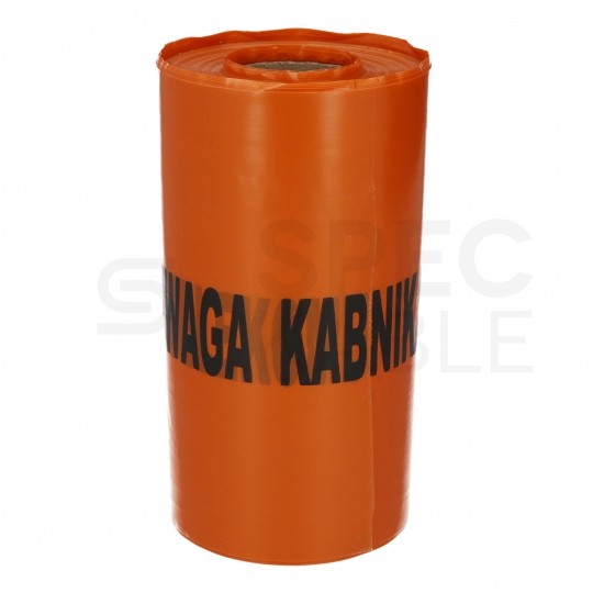 Folia ostrzegawcza do światłowodów POMARAŃCZOWA 20cm x 100m