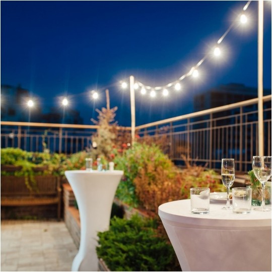 Girlanda ogrodowa zewnętrzna ozdobny łańcuch o długości 5m / 10 x żarówek LED 0,5W 230V 300lm 3000K IP44 barwa WW biała ciepła V-TAC VT-70510