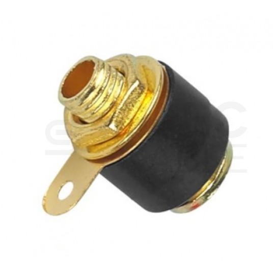 Gniazda głośnikowe typu BANAN skręcane do obudowy pozłacane czarny + czerwony / 2szt.