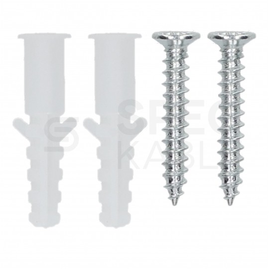 Gniazdo abonenckie światlowodowe FO FTTH na 2 adaptery SC simplex białe + adapter FO SC/UPC