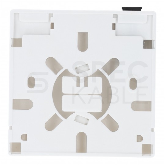 Gniazdo abonenckie światlowodowe FO FTTH na 2 adaptery SC simplex białe + adapter FO SC/UPC