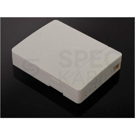 Gniazdo abonenckie światłowodowe FO FTTH na 2 adaptery SC simplex z tacką NEKU