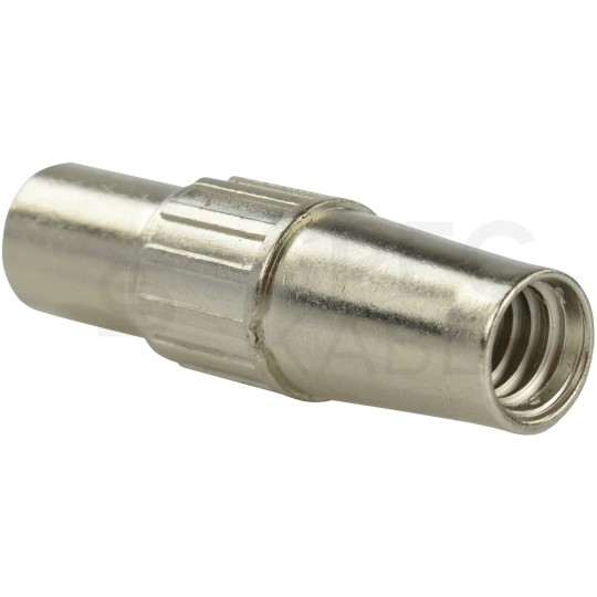 Gniazdo antenowe IEC TV nakręcane proste TELMOR na przewód RG6