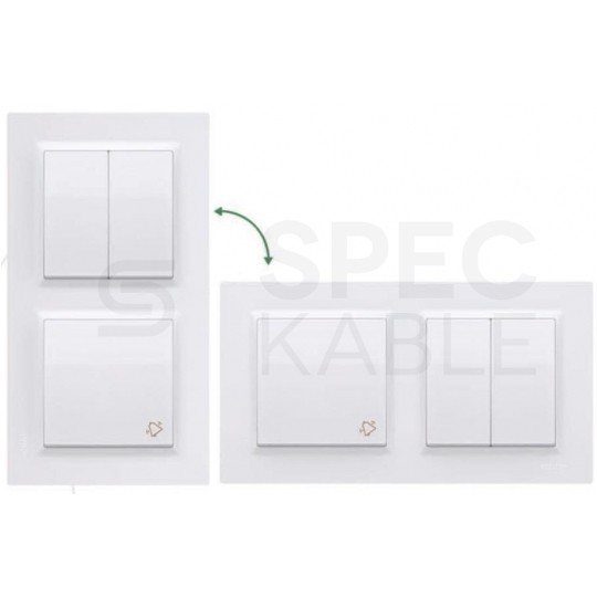 Gniazdo antenowe R-TV-SAT końcowe SIMON 10 białe Kontakt Simon CASK.01/11