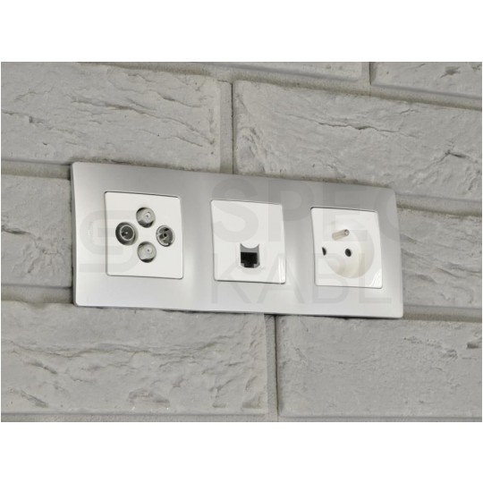 Gniazdo antenowe R-TV-SAT przelotowe NILOE białe Legrand