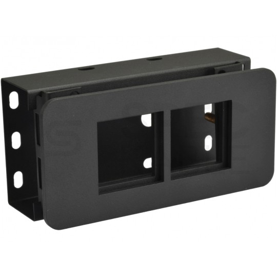 Gniazdo blatowe puste 4M 2x 45x45 czarne na moduły Mediabox