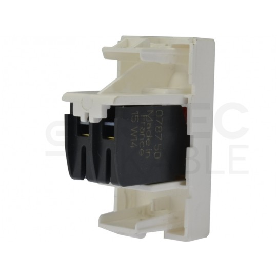 Gniazdo głośnikowe 2x 4mm2 moduł 1M 22,5x45 biały Legrand