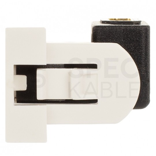 Gniazdo HDMI kątowe moduł 1M 22,5x45 biały Mediabox